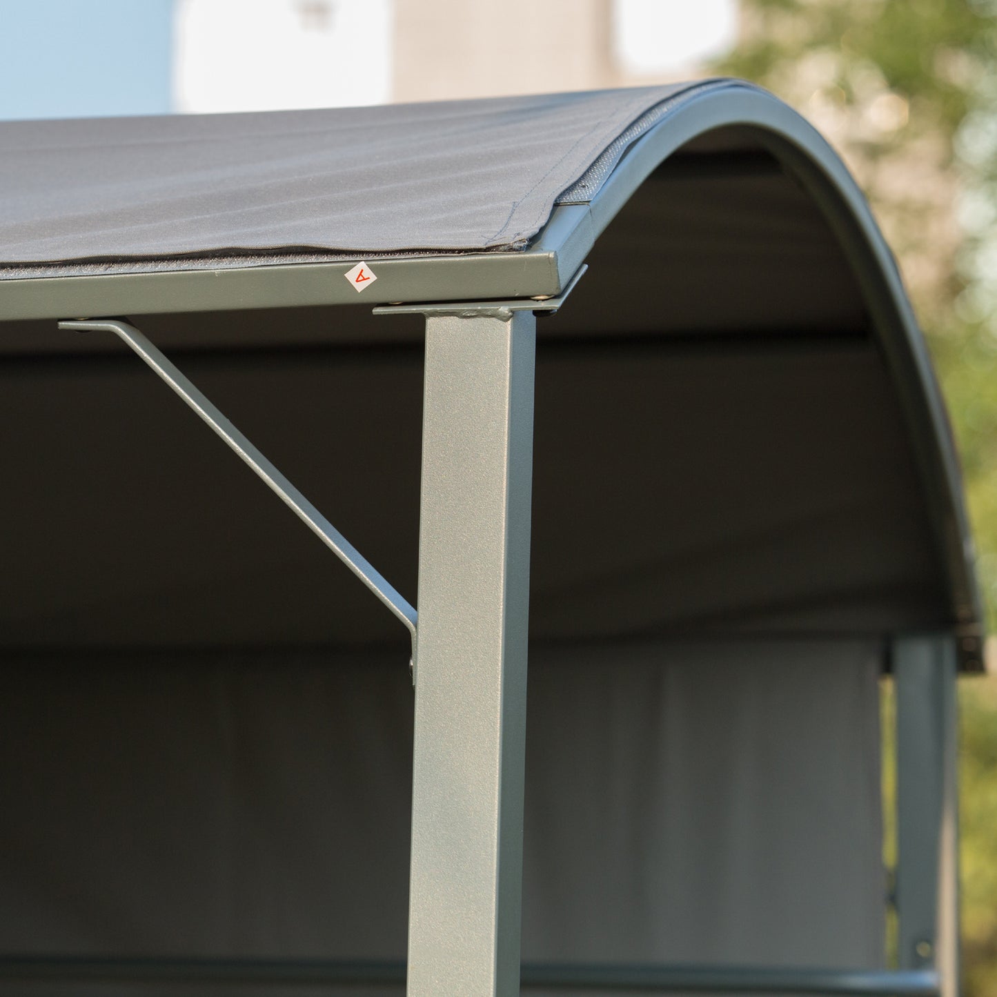 2.2 x 1.4m BBQ Shelter, Outdoor Grill Gazebo Canopy with Shelves