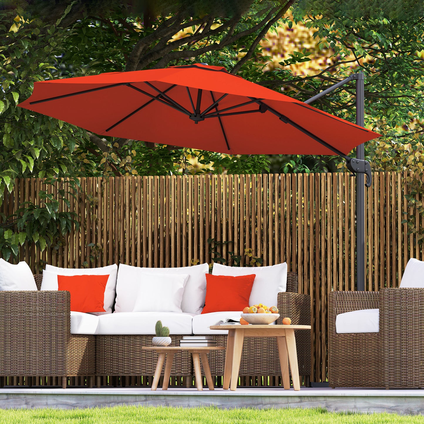 Five-Position Overhanging Parasol