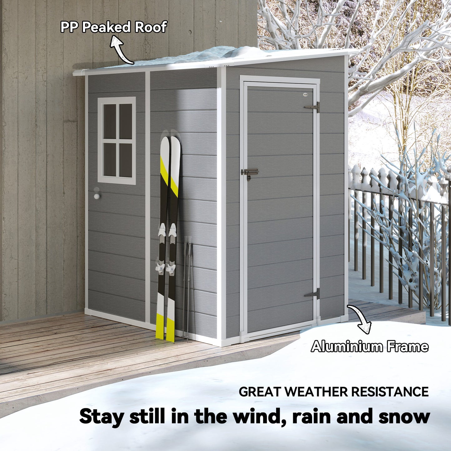 4'x5' Garden Storage Shed, Lean to Shed