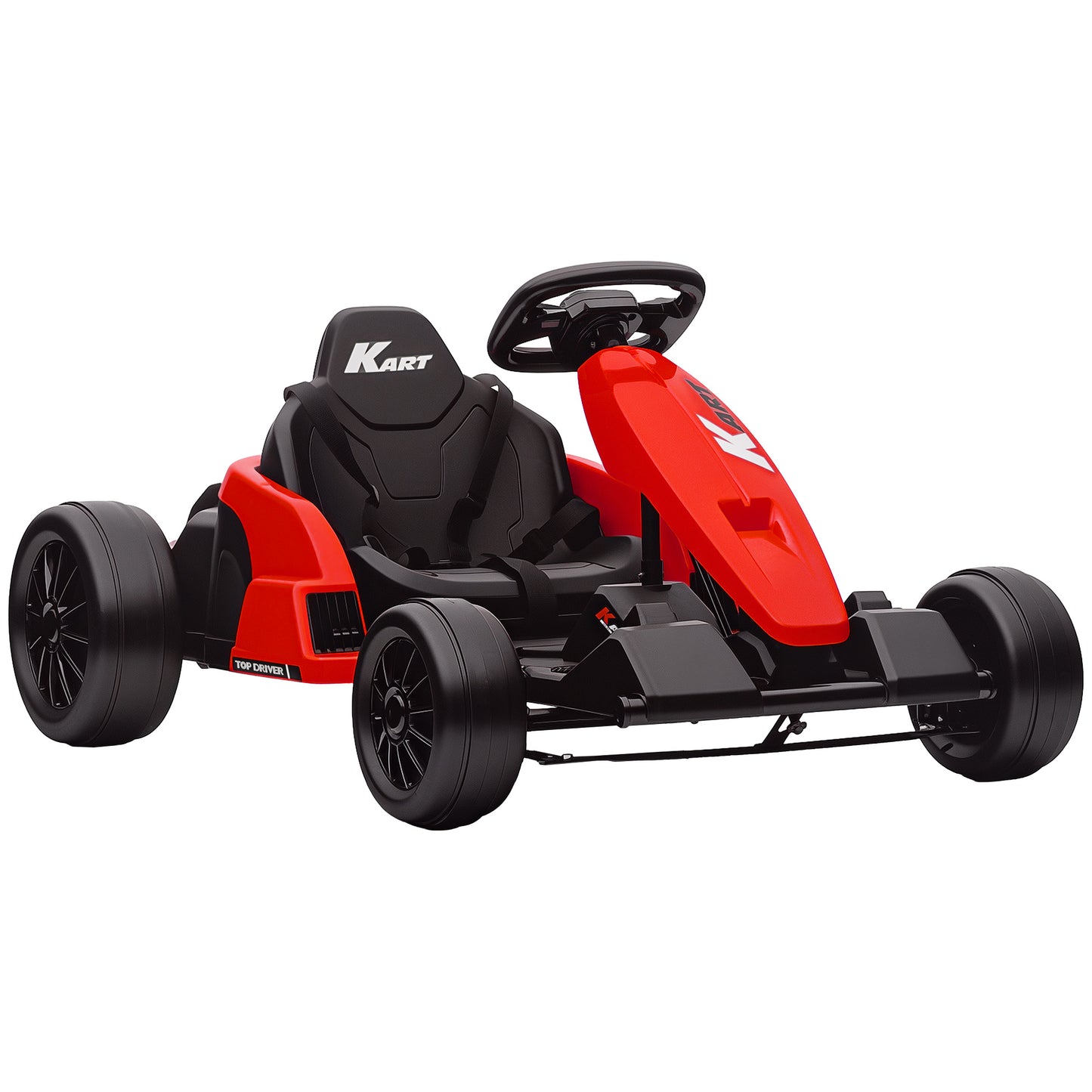 24V Electric Go Kart, Drift Kart with Adjustable Seat, Slow Start