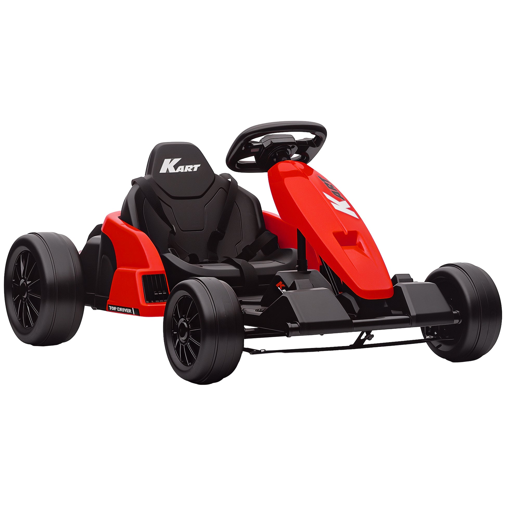 24V Electric Go Kart, Drift Kart with Adjustable Seat, Slow Start