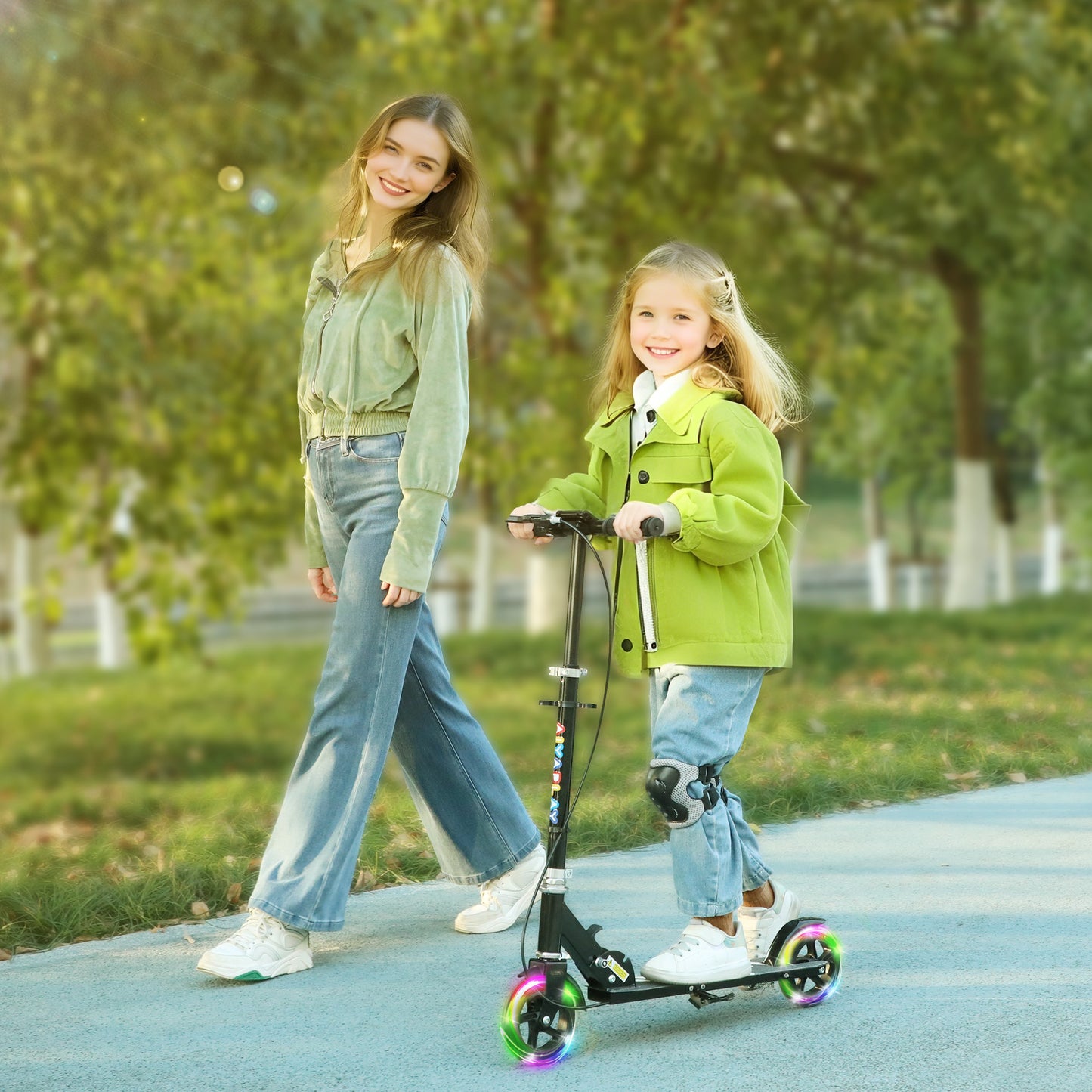 Scooter for Kids Aged 3-8 Years, with Adjustable Handle