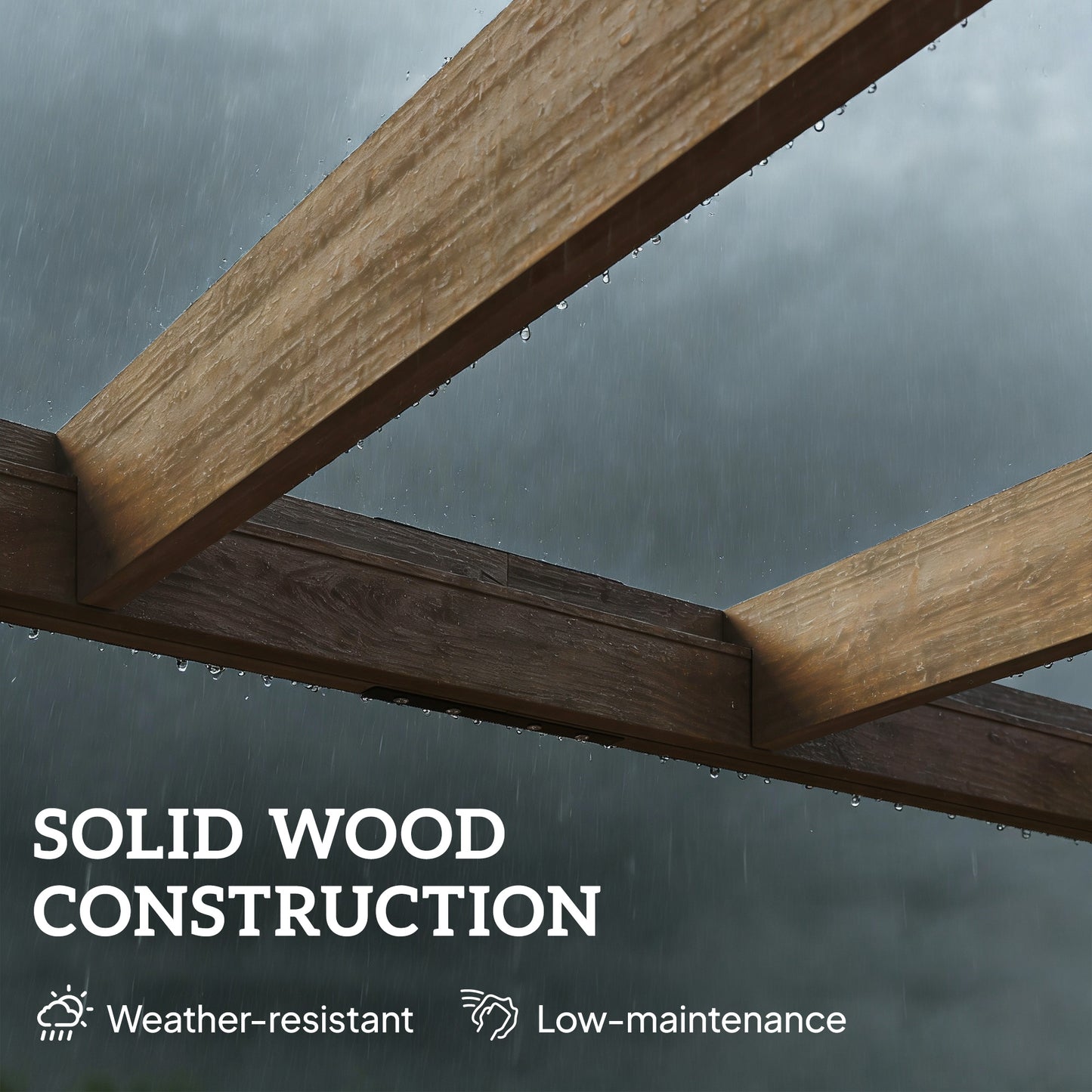 Lean-To Wooden Pergola Kit