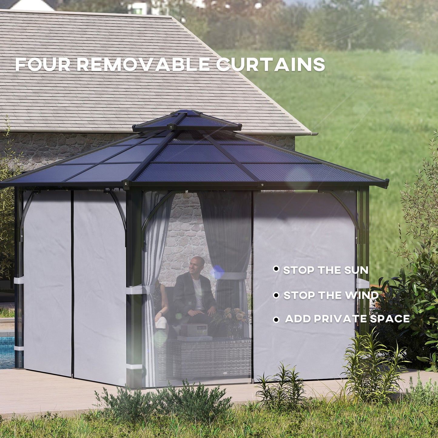 3 x 3(m) Hardtop Gazebo Canopy