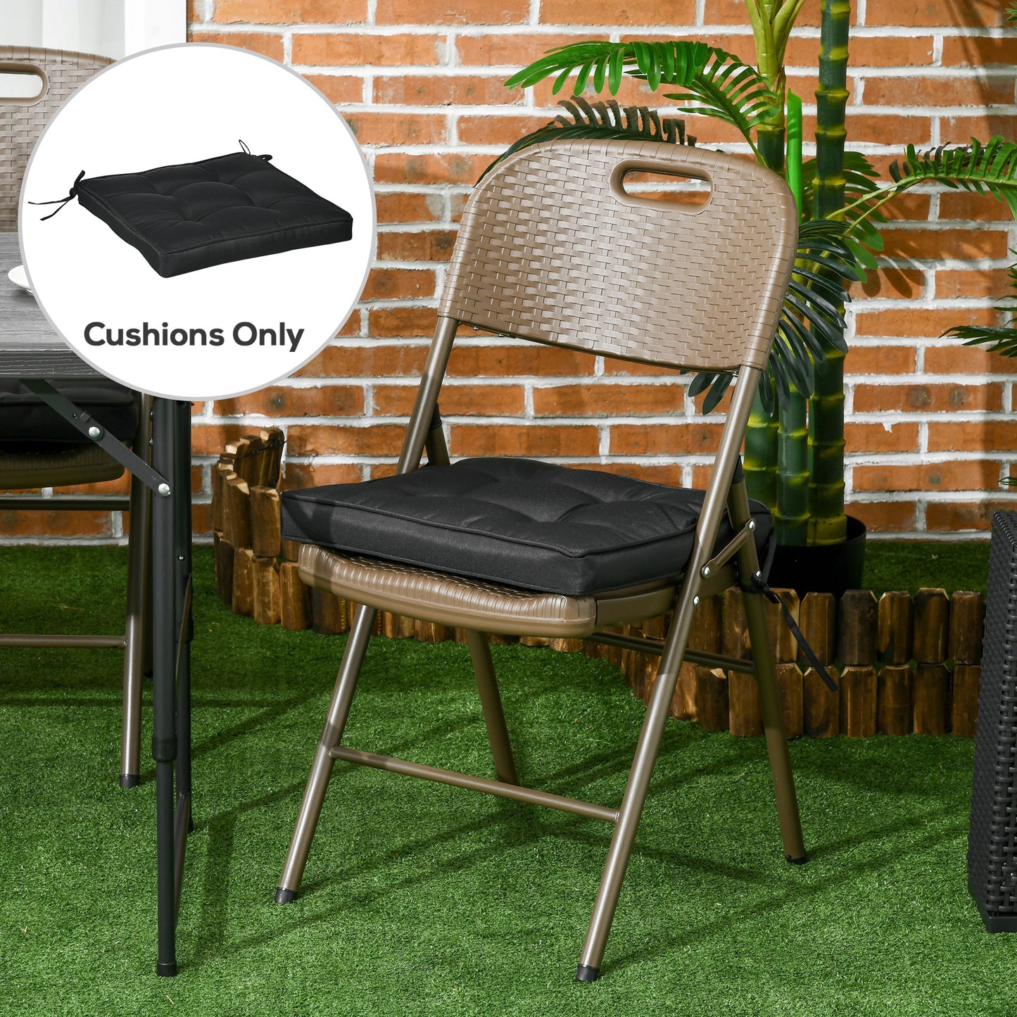 Garden Seat Cushion with Ties