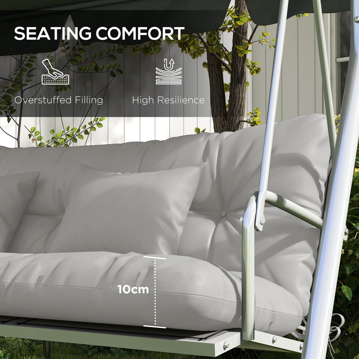 Back and Seat Cushion Replacement with 2 Pillows