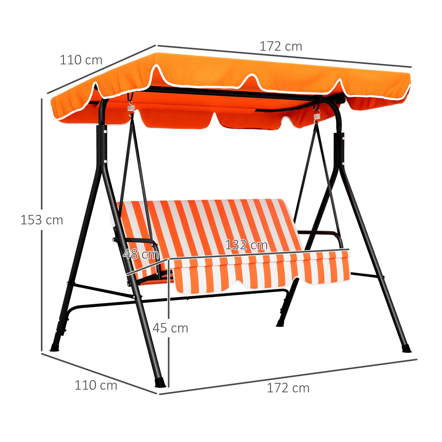 3 Seater Garden Swing Chair