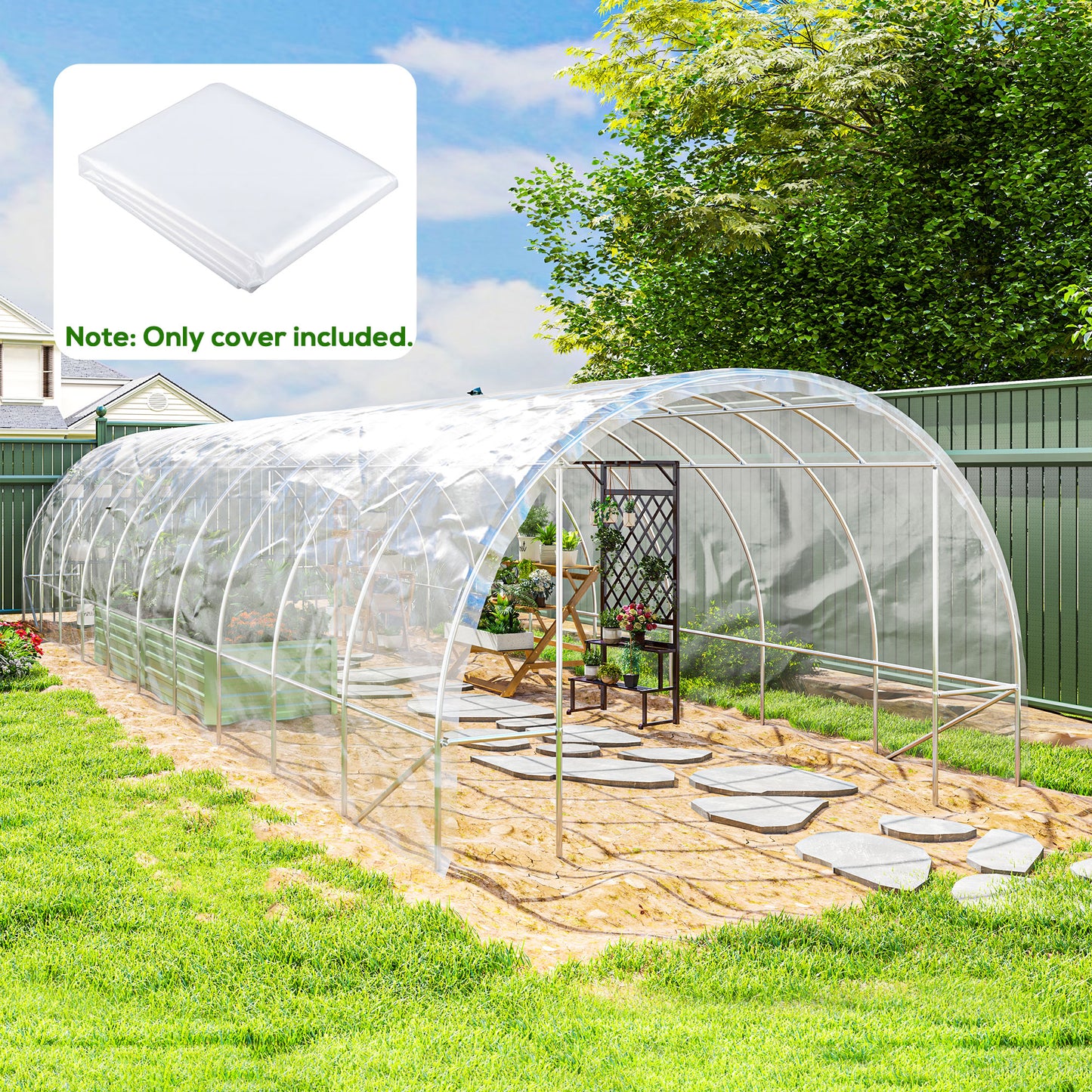 6 X 10m Heavy Duty (150um/6mil) Polypropylene Greenhouse Cover