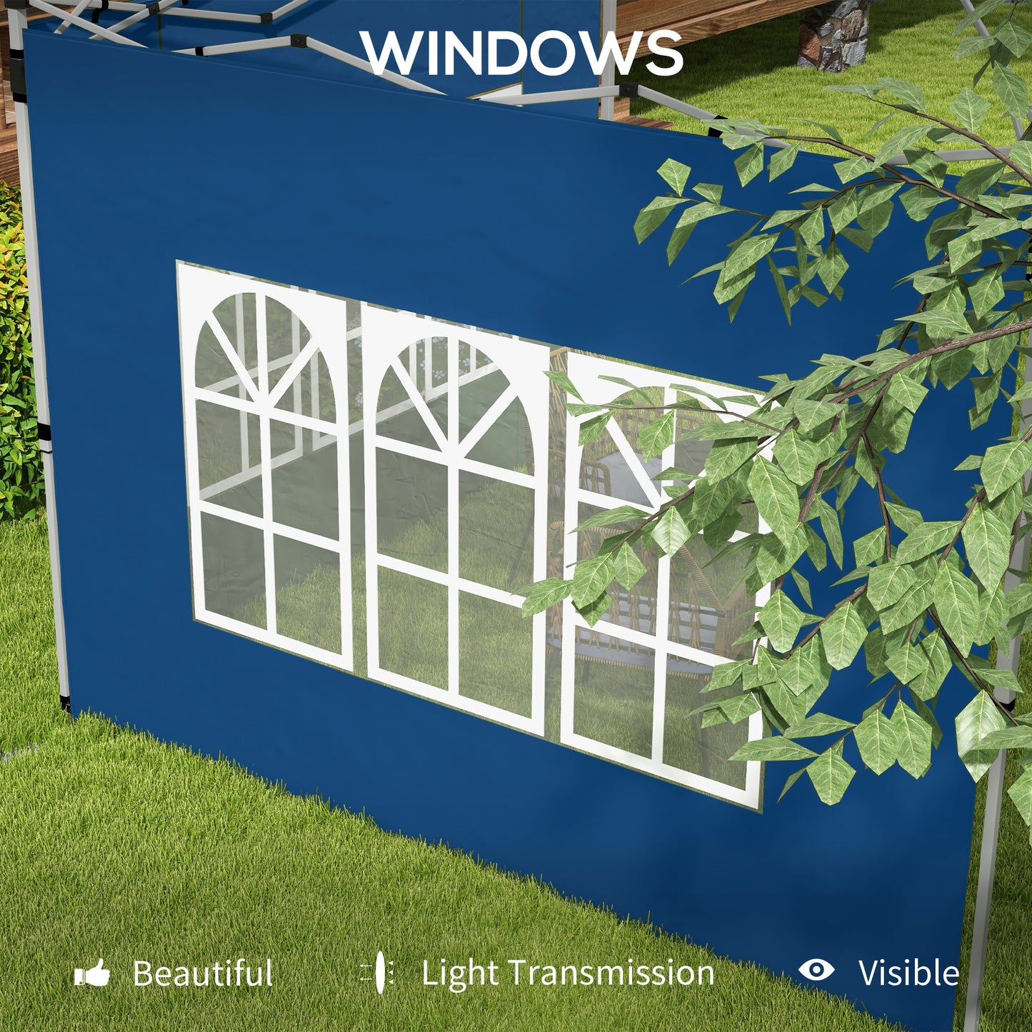 Set of 2 Gazebo Side Panels