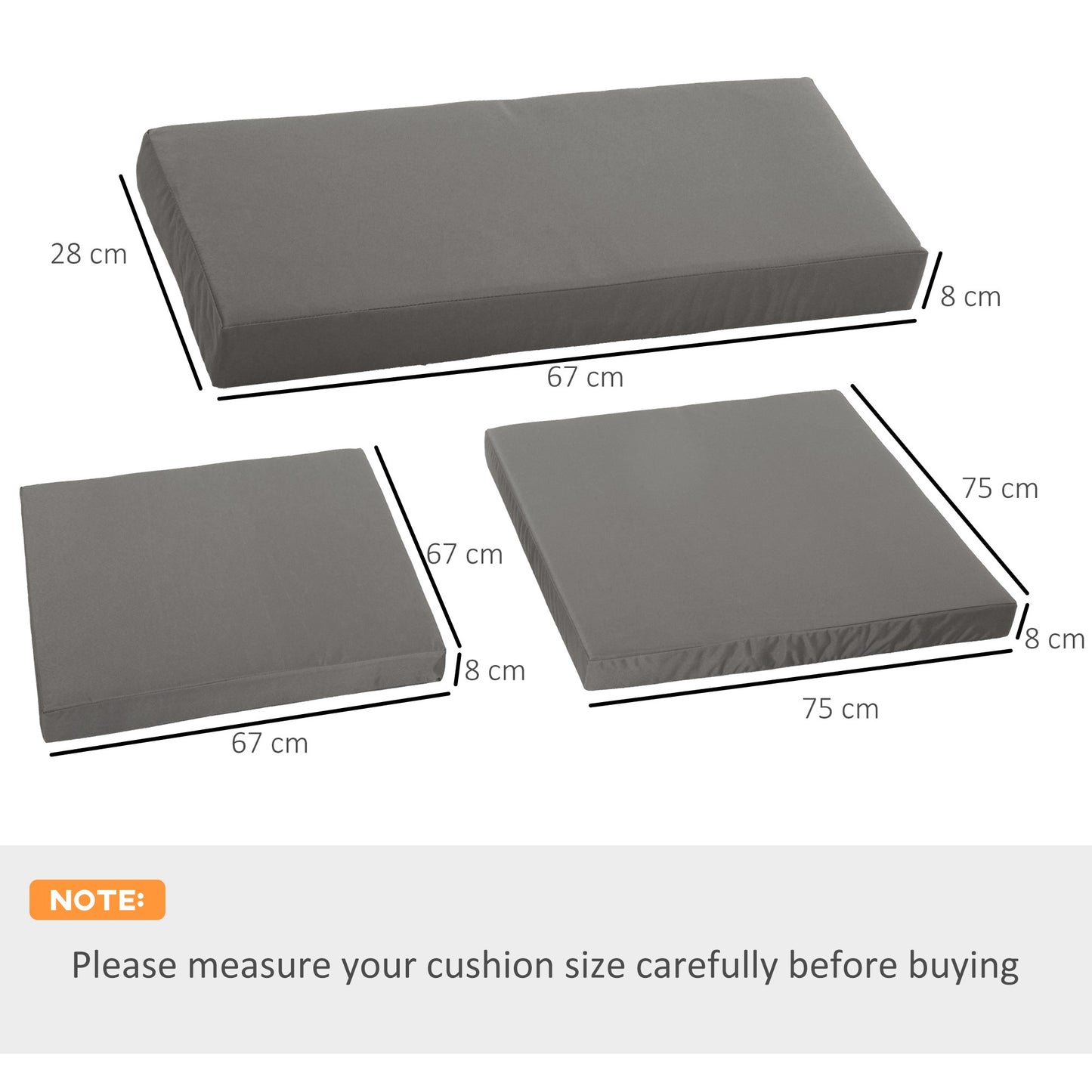 Outdoor Cushion Pad Set for Rattan Furniture