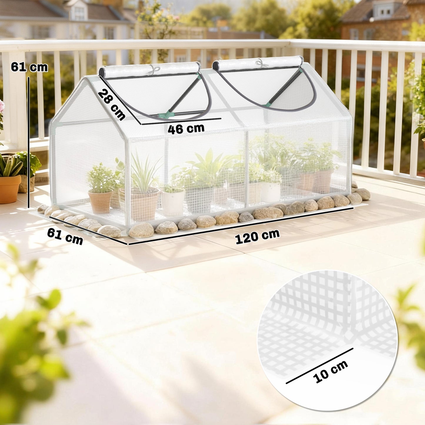 Mini Greenhouse Portable Flower Planter Tomato Vegetable House