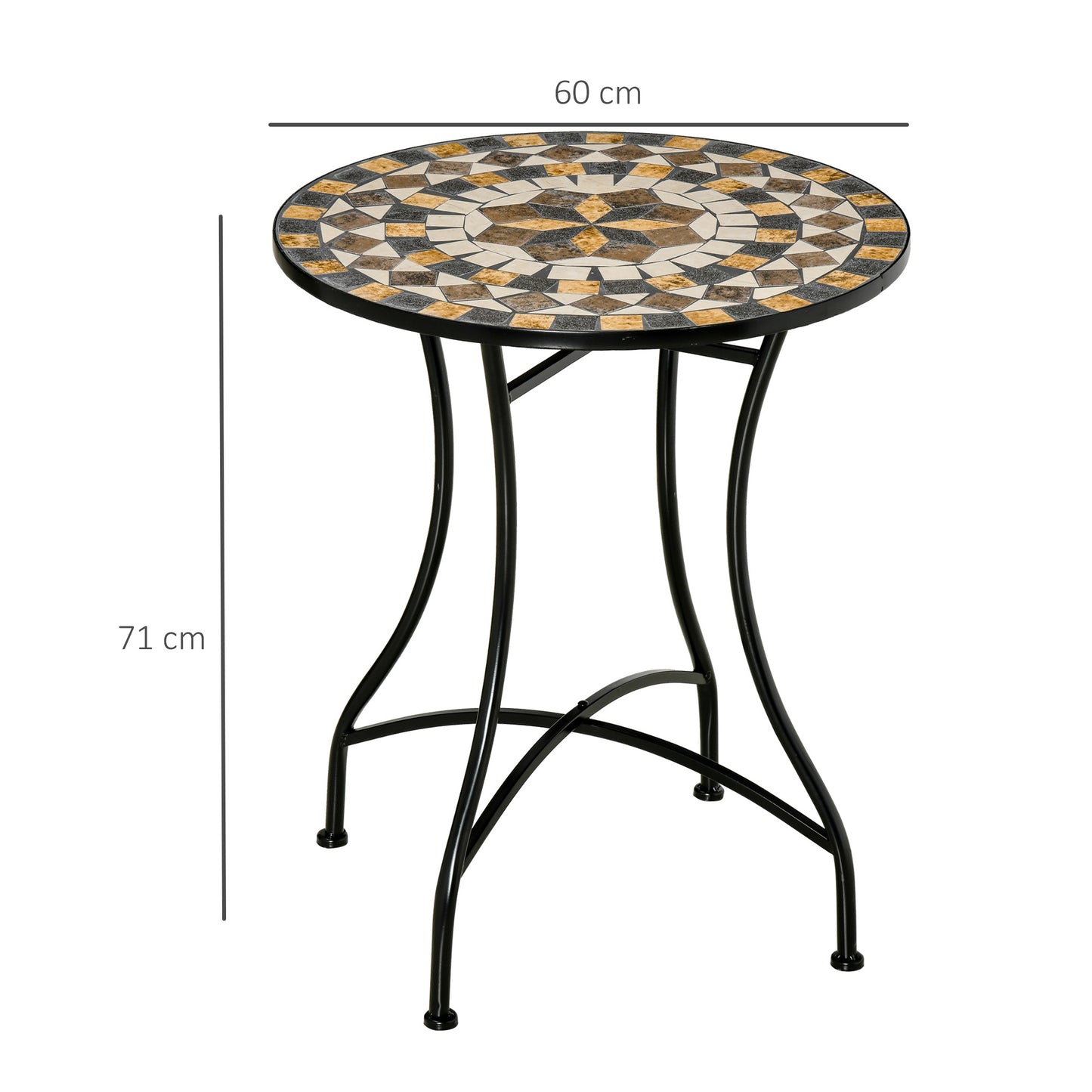 Φ60cm Mosaic Outdoor Patio Table