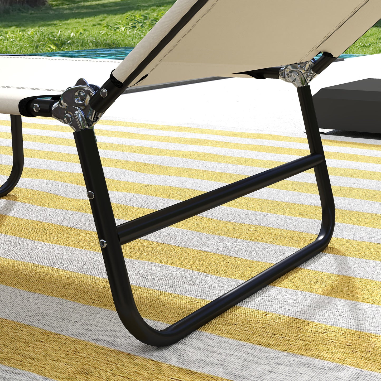 Garden Sun Lounger, with Five-Position Back (1)