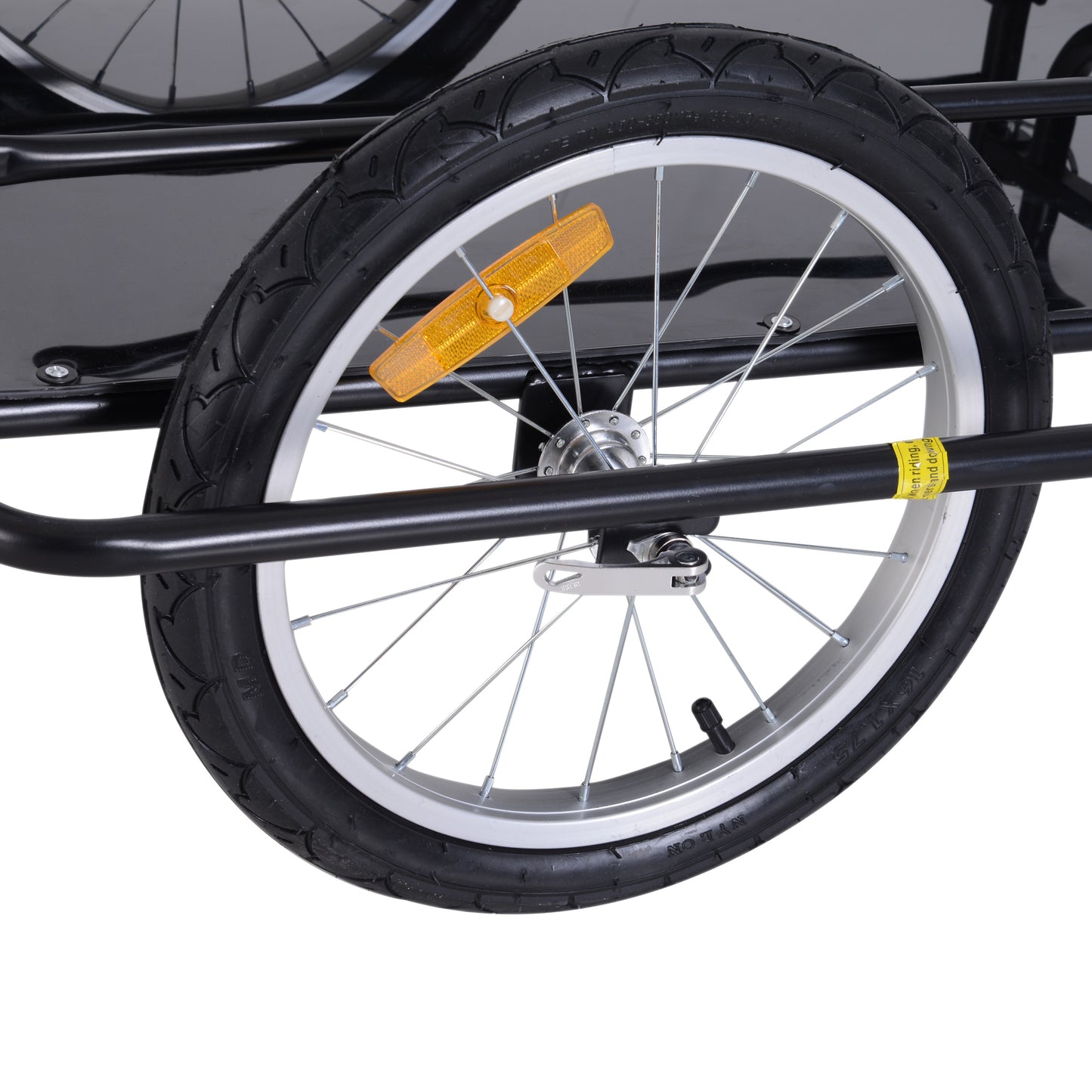 Bike Cargo Trailer Bicycle Trailer Cargo Storage Cart w/ Hitch