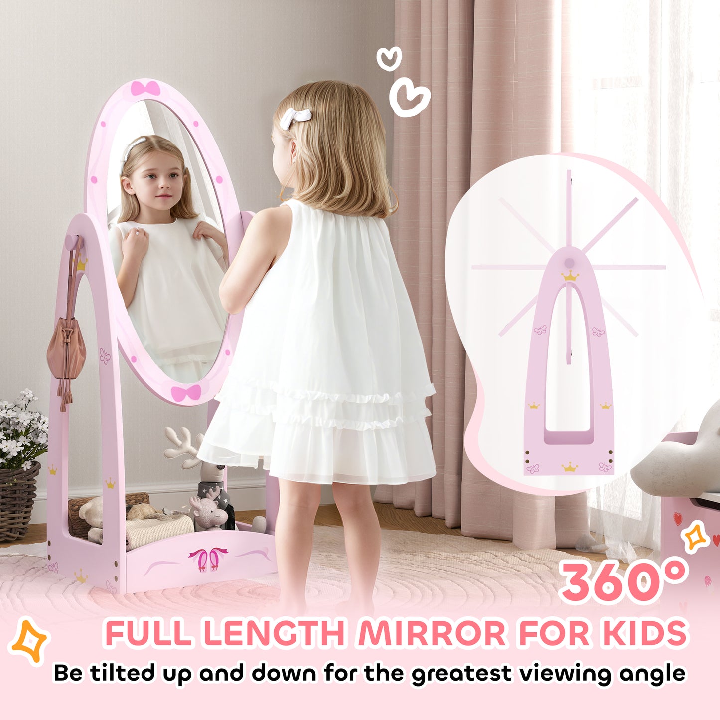 Kids Bed with Safety Rails, Kids Clothes Rail