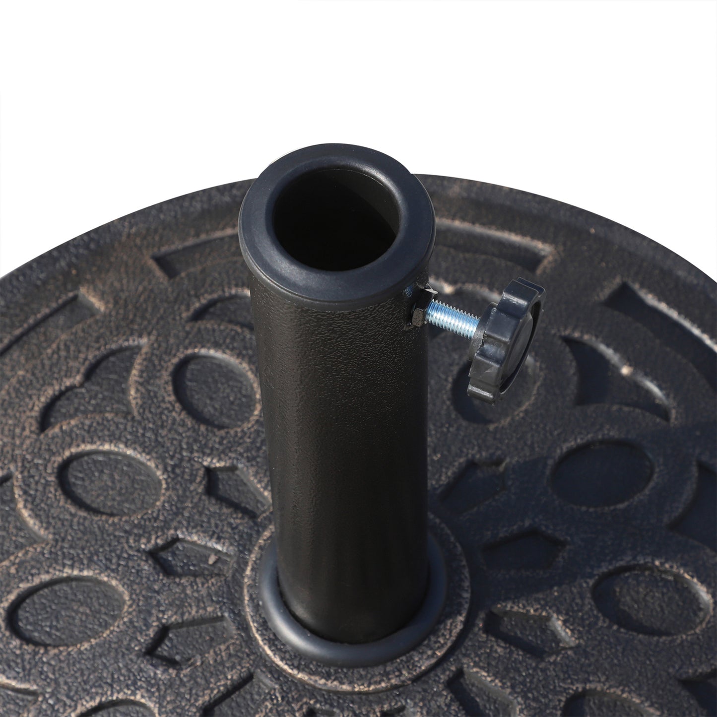 14kg Round Garden Parasol Base Holder Decorative Resin Market