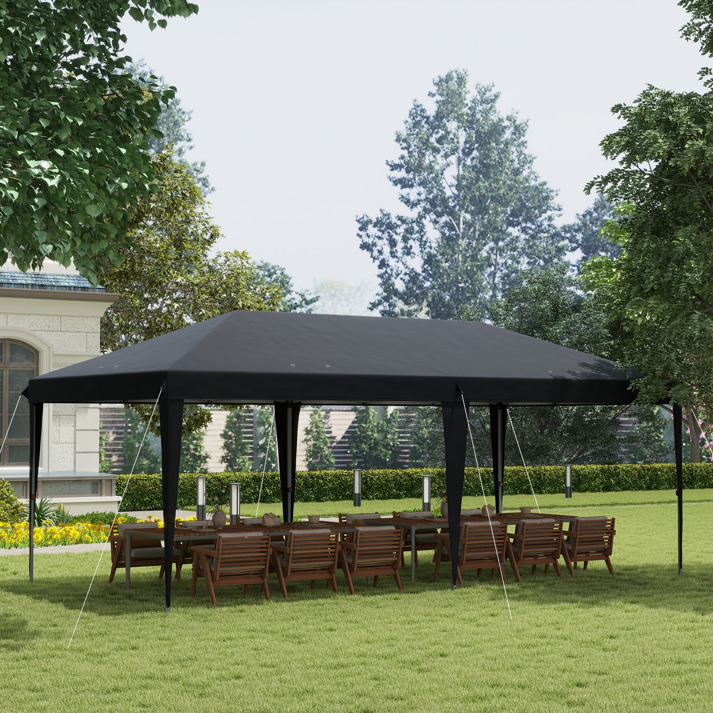 Pop Up Gazebo 3 x 6m, Foldable Canopy Tent