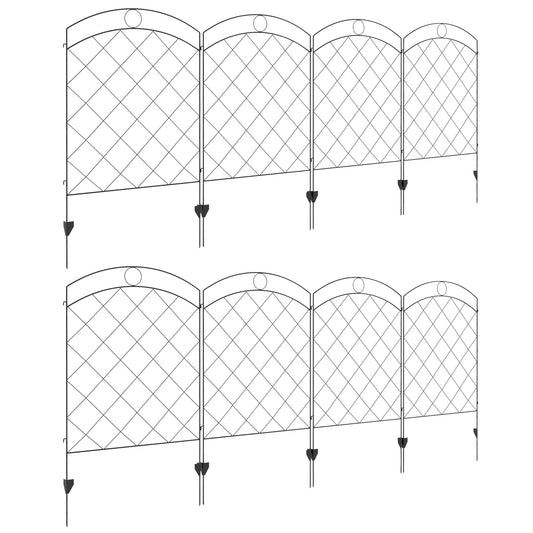 Decorative Garden Fencing, 43in x 11.4ft Outdoor Picket Fence Panels (1)