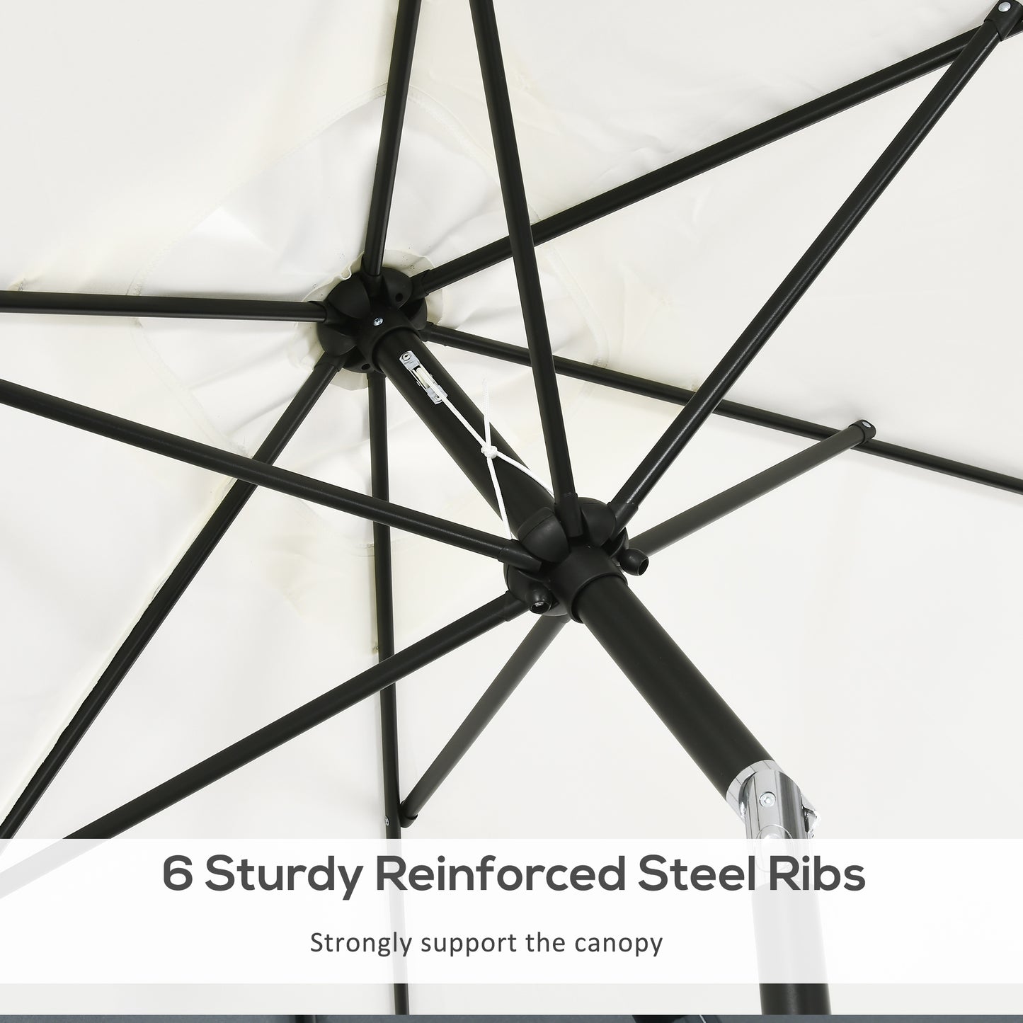 3x2m Garden Parasol Umbrella with Aluminium Pole, Tilt and Crank