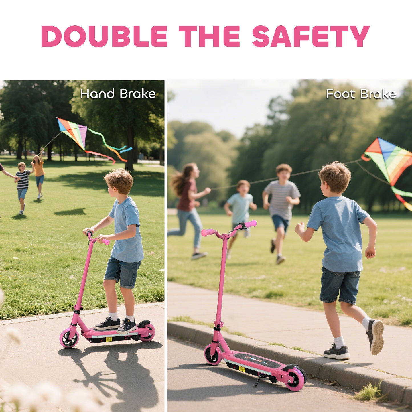 Electric Scooter for Kids 6-14 Years, with Colourful Lights