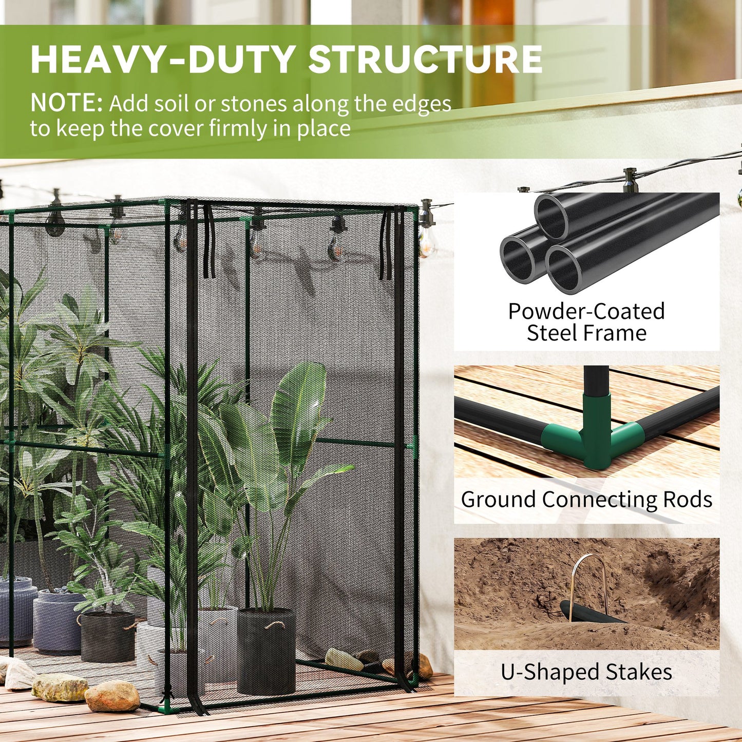 Fruit Cage Bird Netting, Brassica Cage Plant Protection Tent