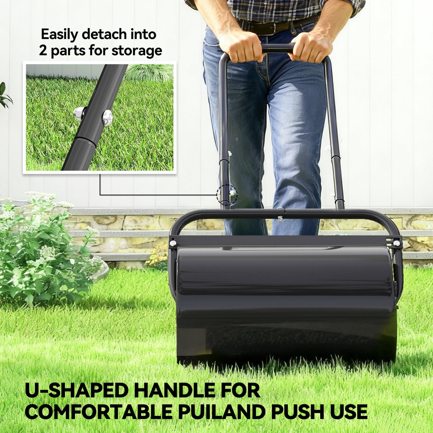 38L Fillable Cylinder Steel Lawn Roller