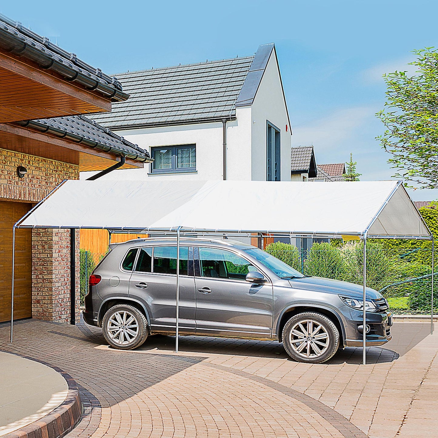 3 x 6m Heavy Duty Carport Garage Car Shelter Galvanized Steel