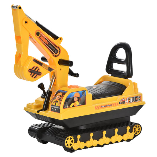 Ride On Excavator Toy Tractors Digger Movable Walker Construction