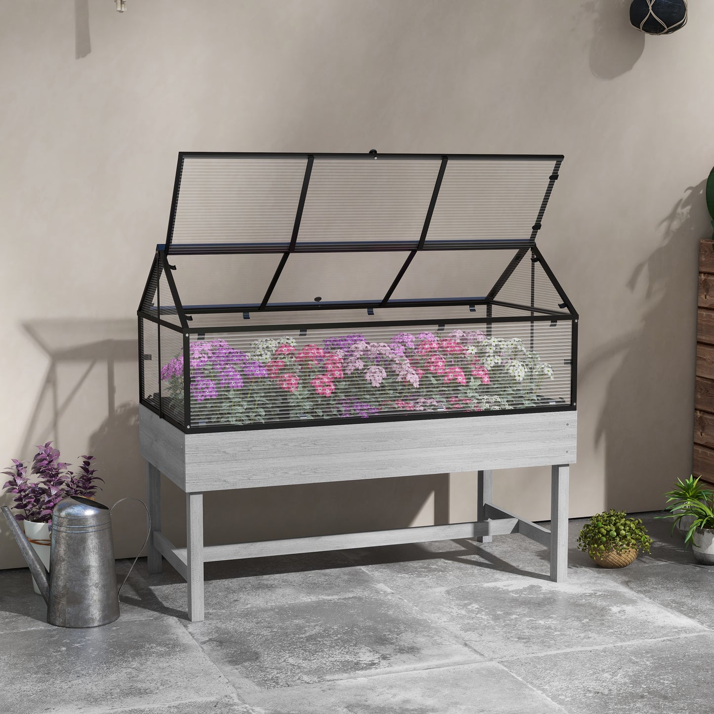 60 x 120cm Raised Garden Bed with Wooden Base