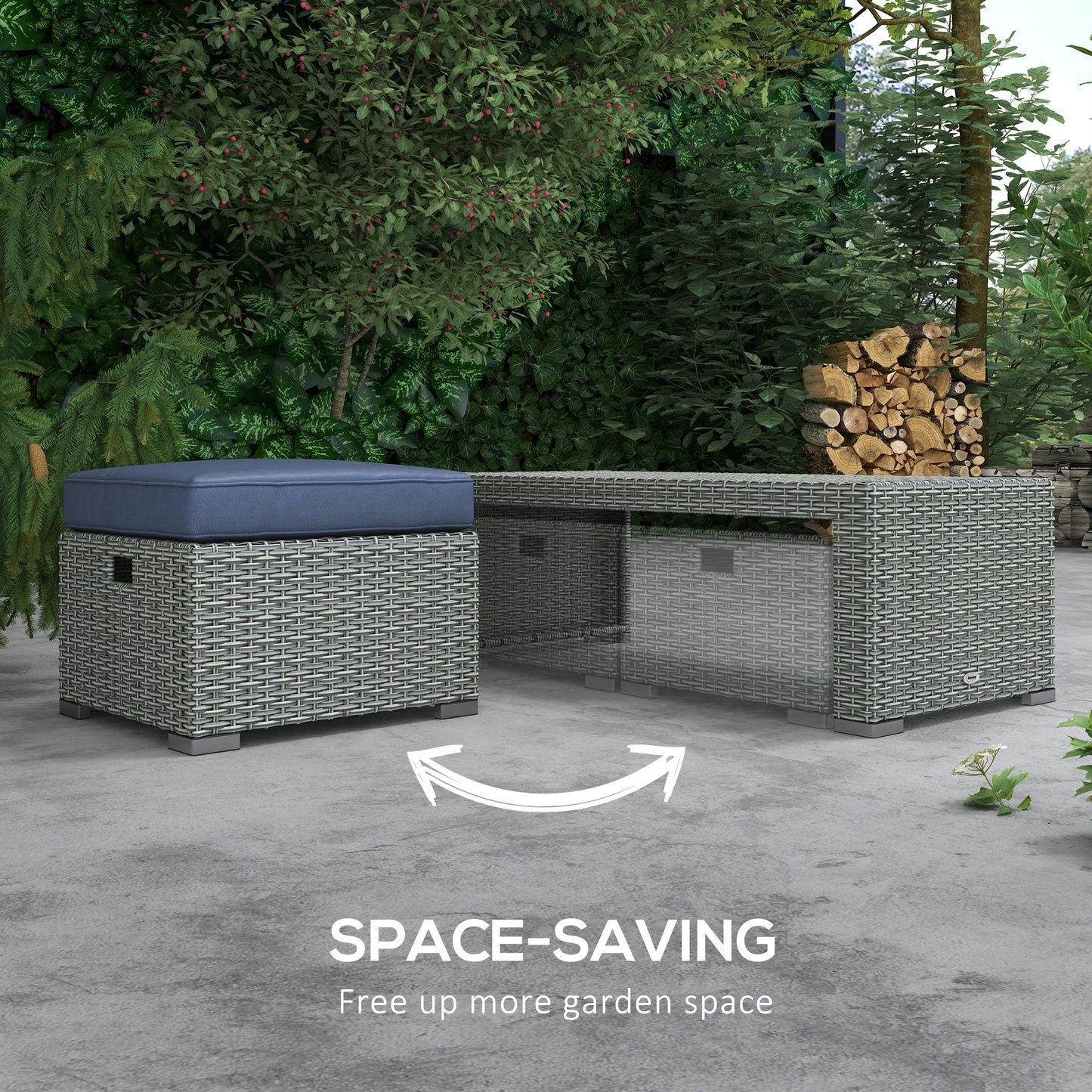 Six-piece Outdoor Rattan Dining Set