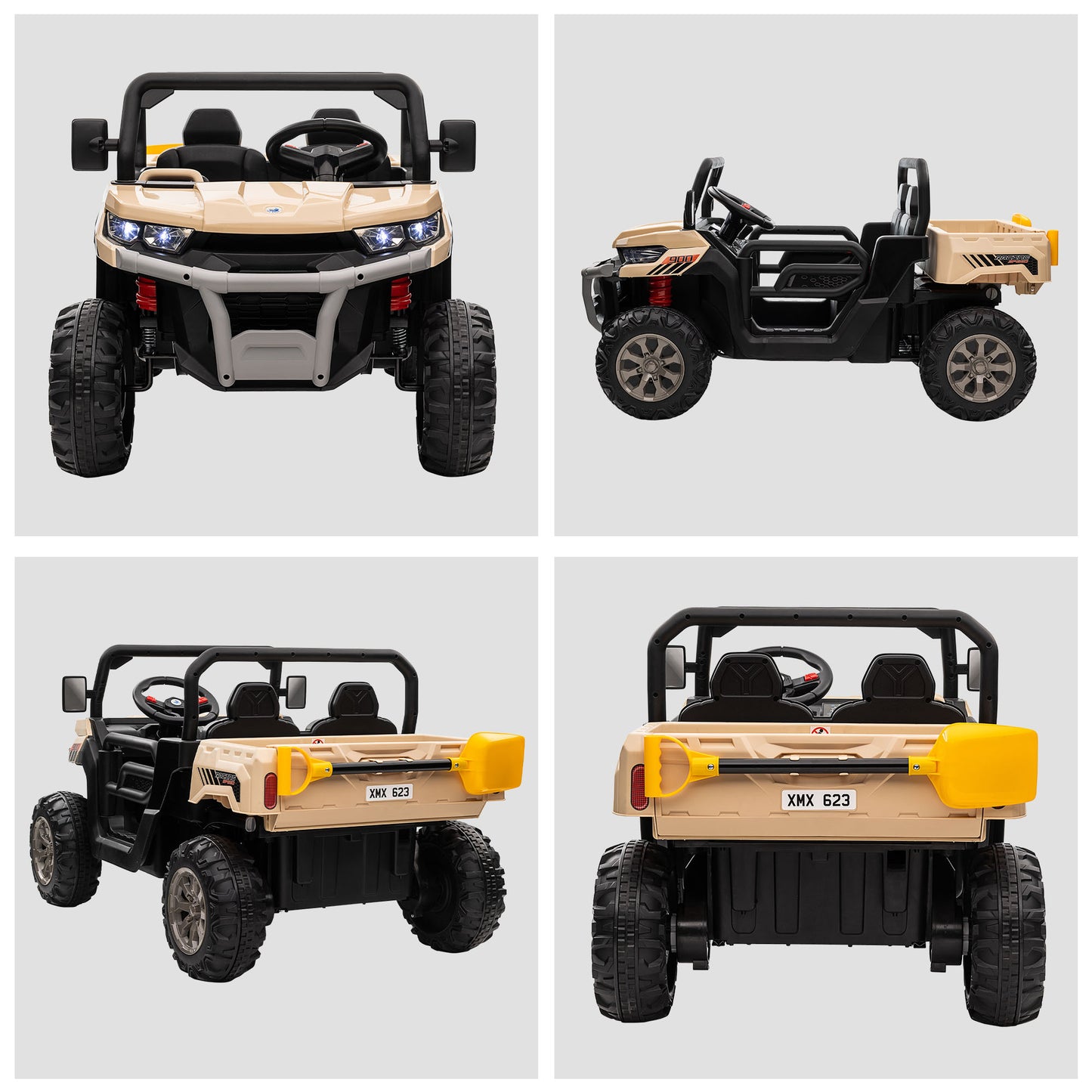 12V 2 Seater Kids Electric Ride-On Car with Electric Bucket
