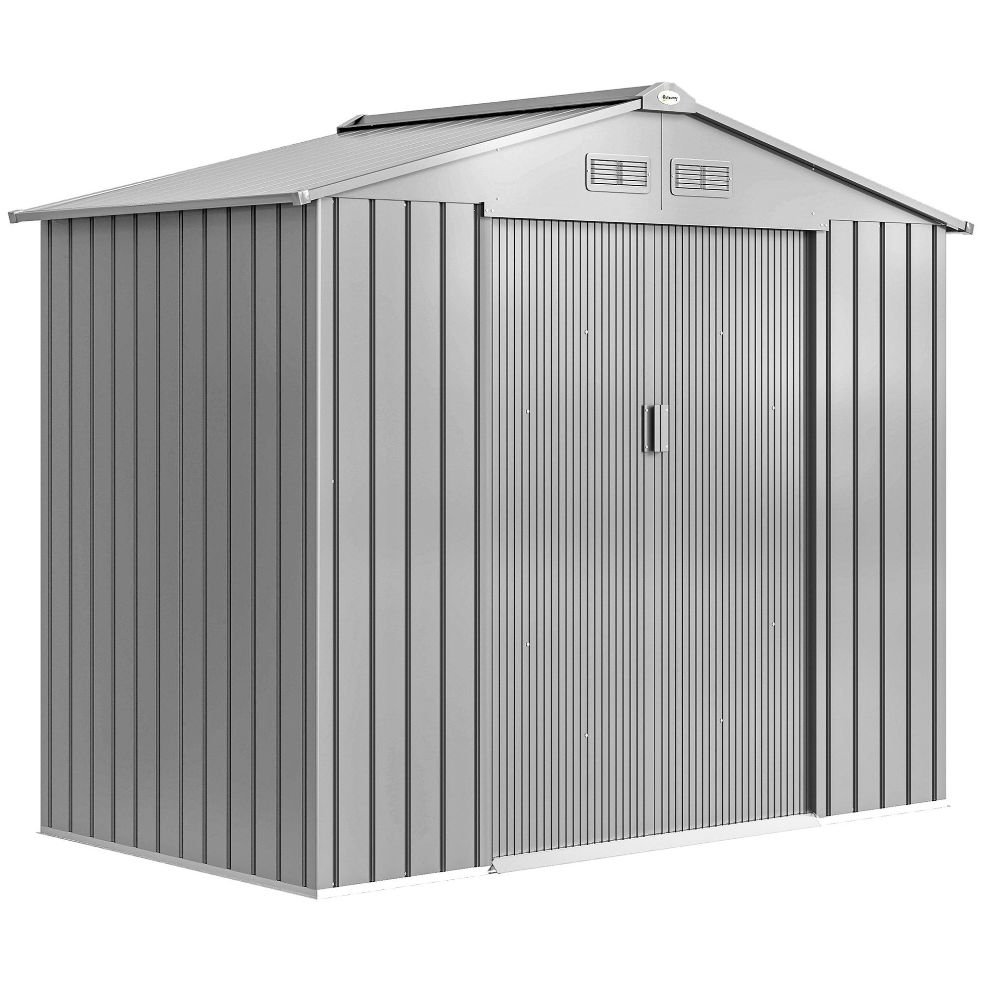 7 x 4ft Lockable Metal Garden Tool Storage Shed Storage