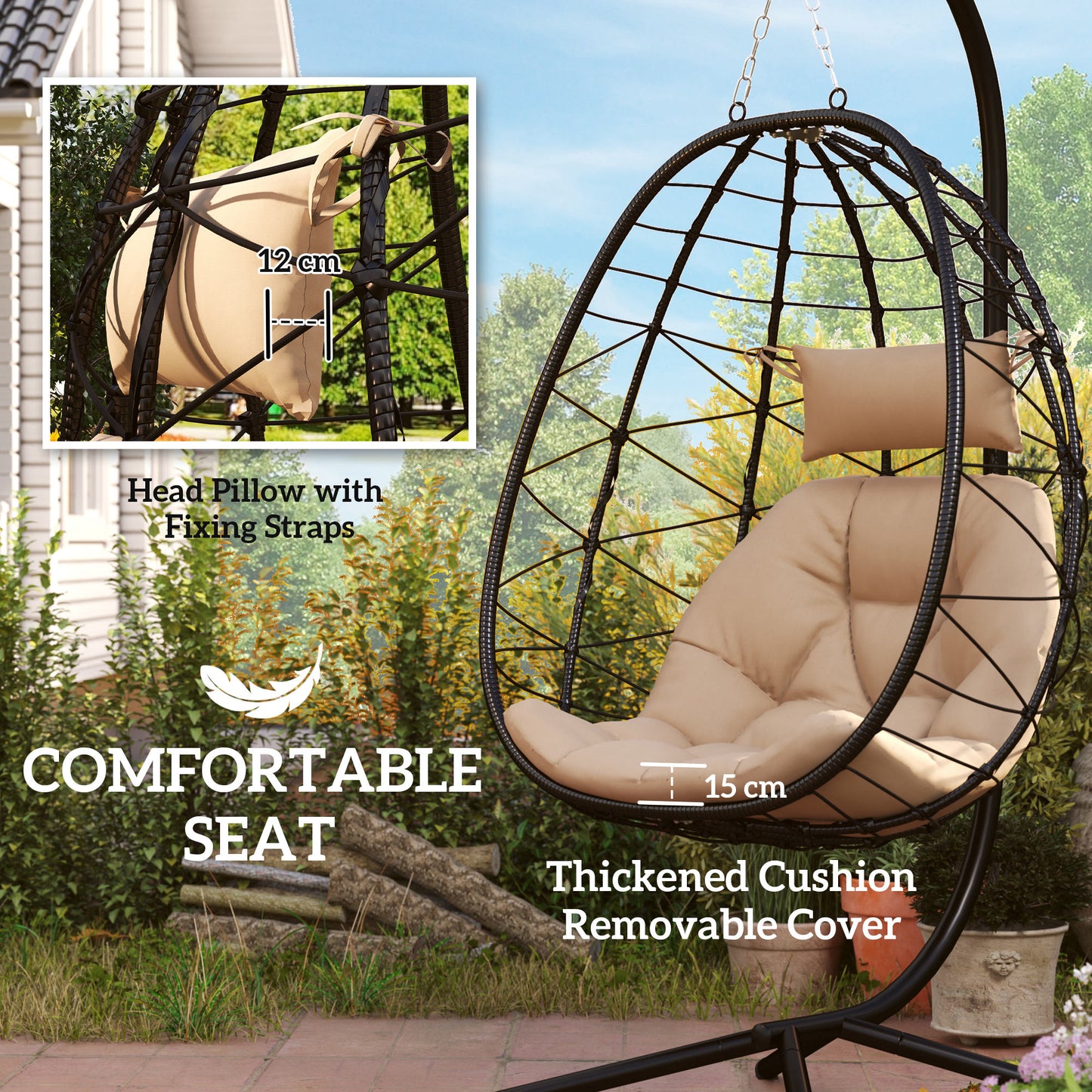 Hanging Egg Chair Outdoor Indoor Garden Swing Chair (6)