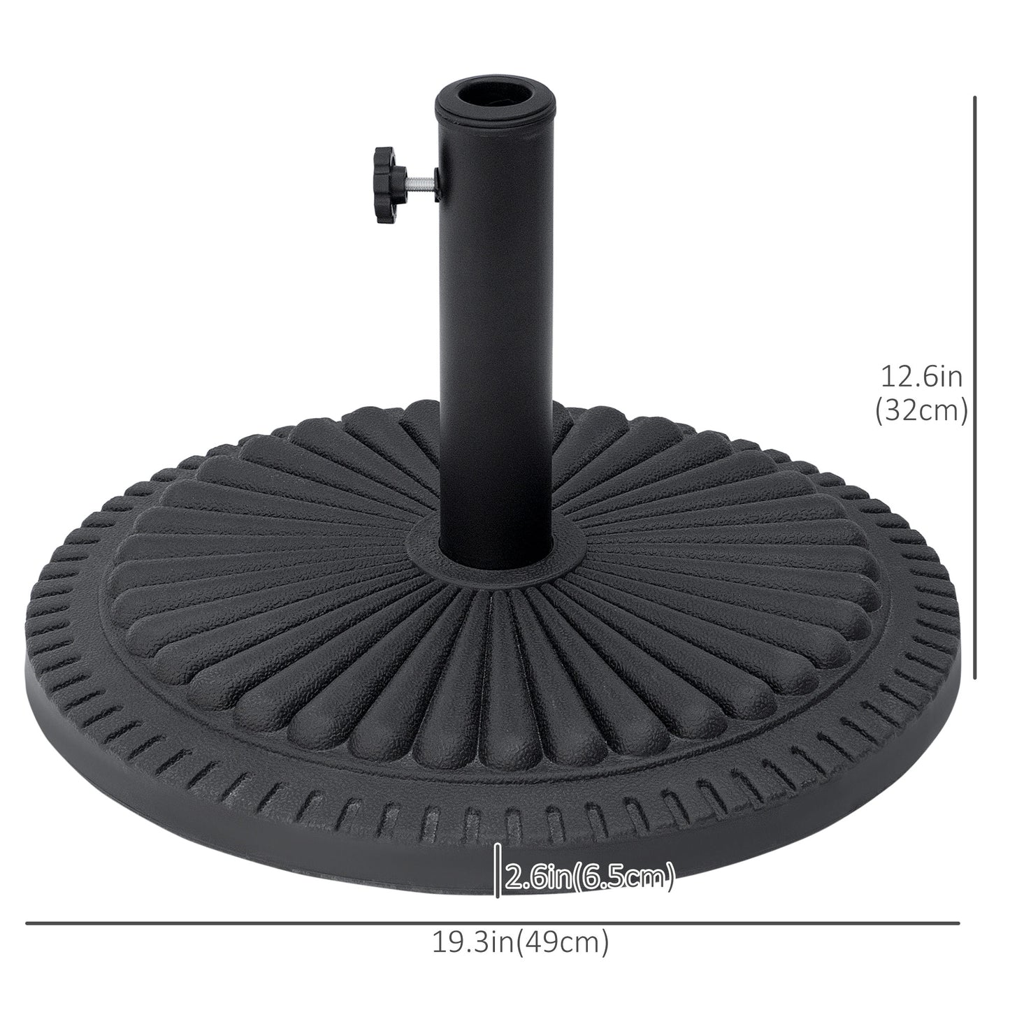 14kg Round Cement Parasol Base Umbrella Weight Stand Holder Fits