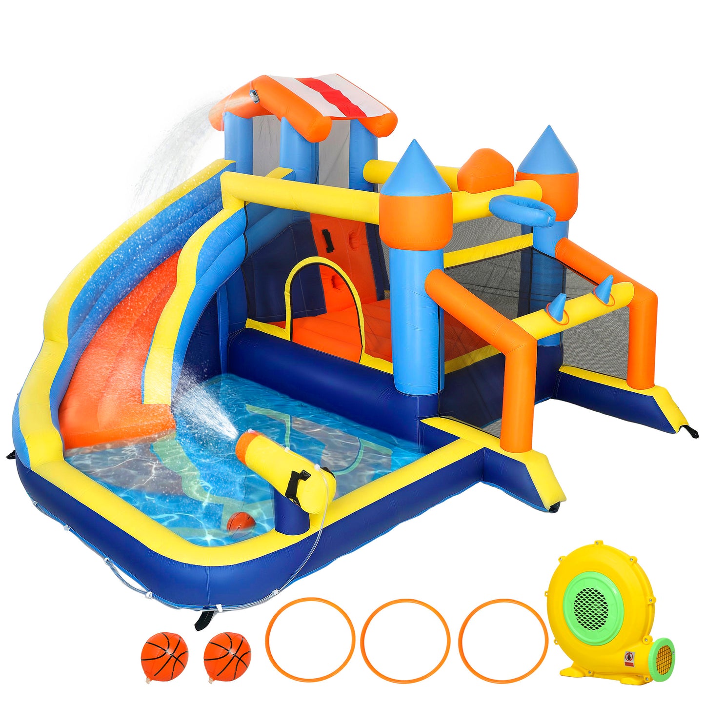 Bouncy Castle for Kids, Inflatable Bounce House with Slide