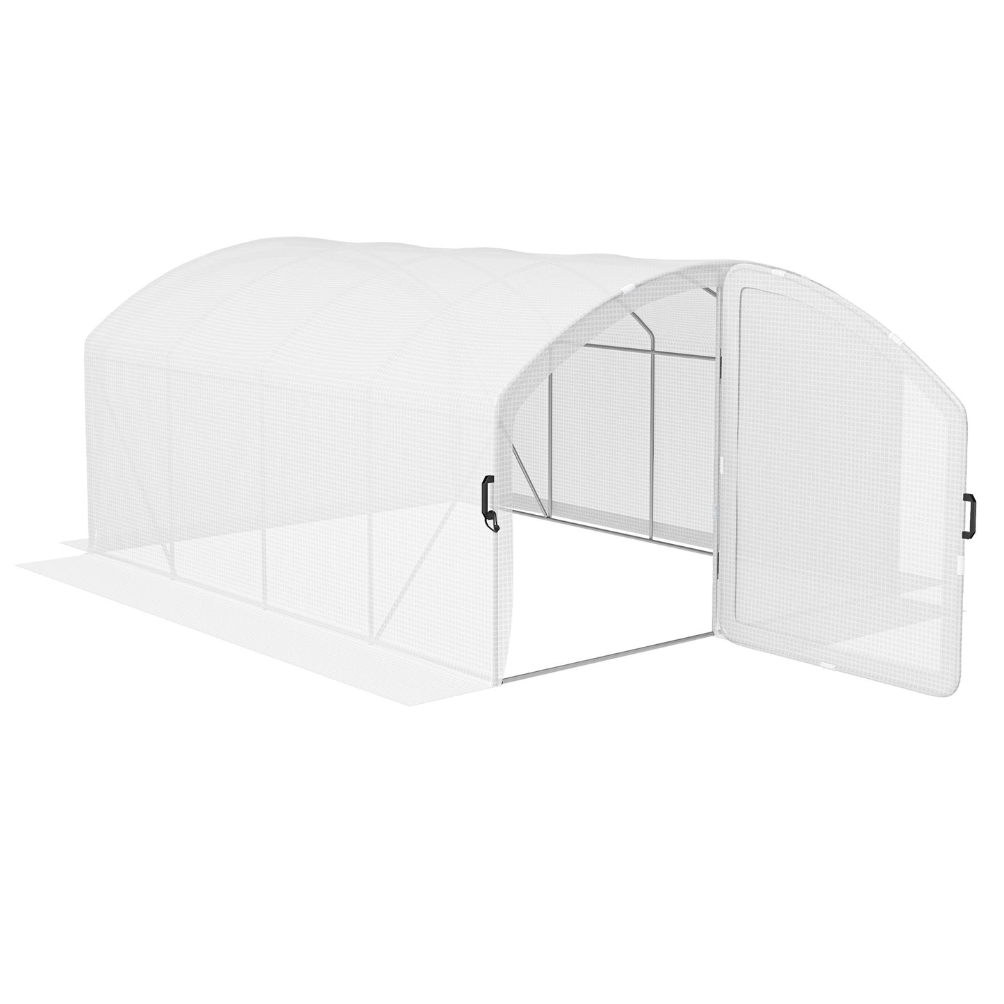 Polytunnel Greenhouse Walk-in Grow House with UV-resistant PE Cover (1)