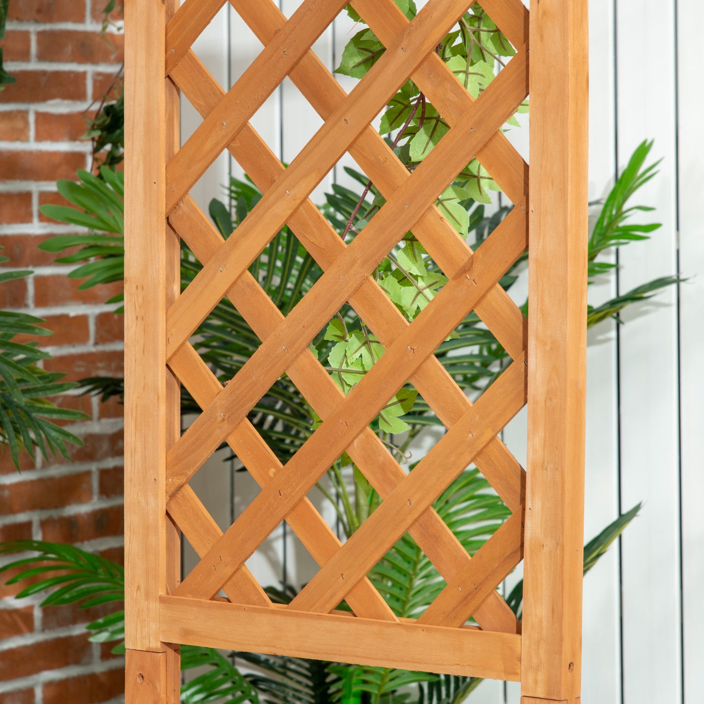 Garden Bench, Wooden Garden Arbour with Seat for Vines/Climbing Plants