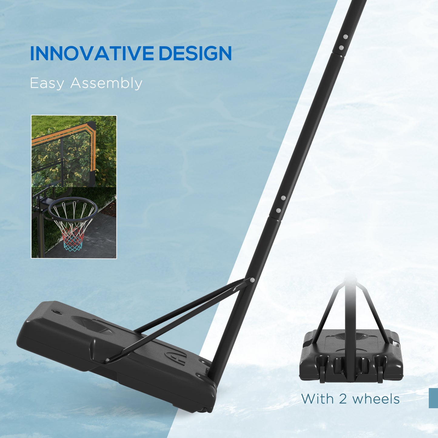 Height Adjustable Basketball Stand Net Set System (1)