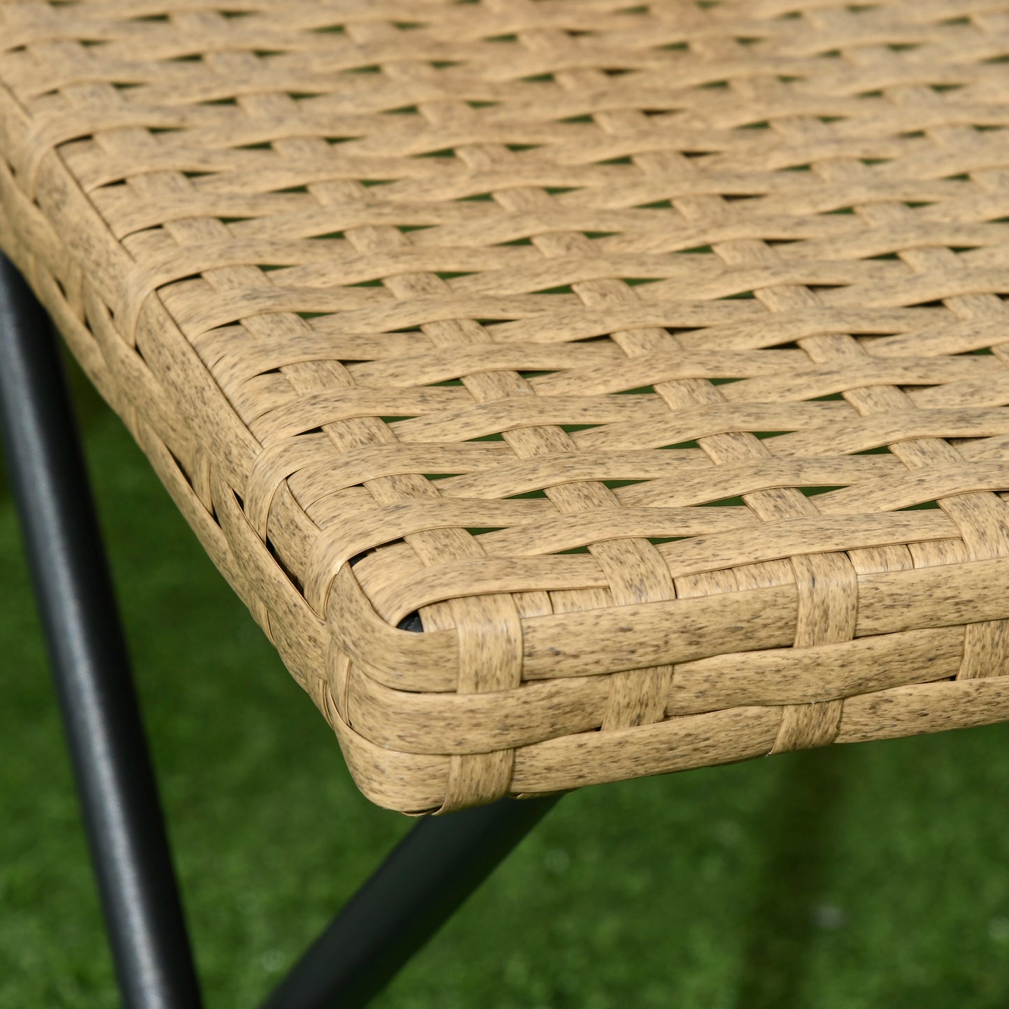 Garden Small Folding Square Rattan Coffee Table Bistro Balcony