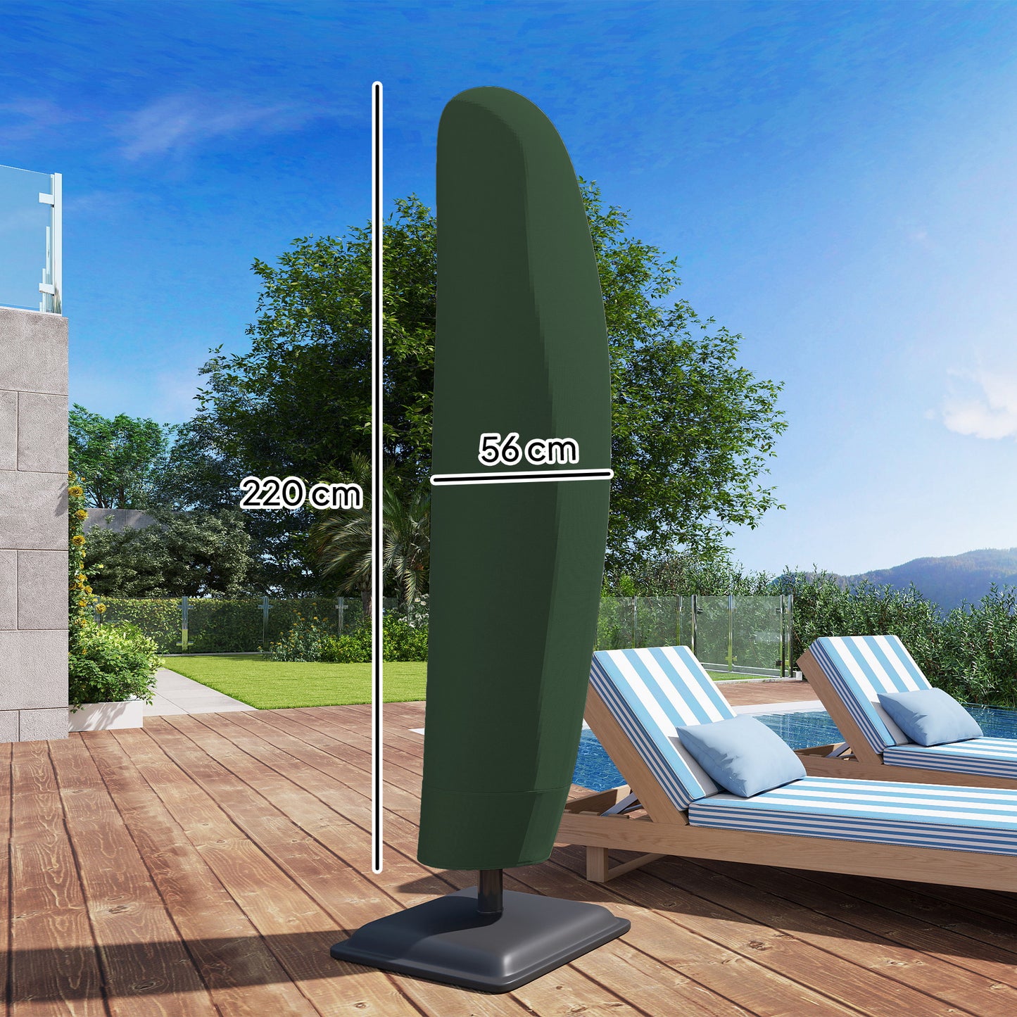 Parasol Cover, 600D Oxford Cantilever Umbrella Cover Fit (1)