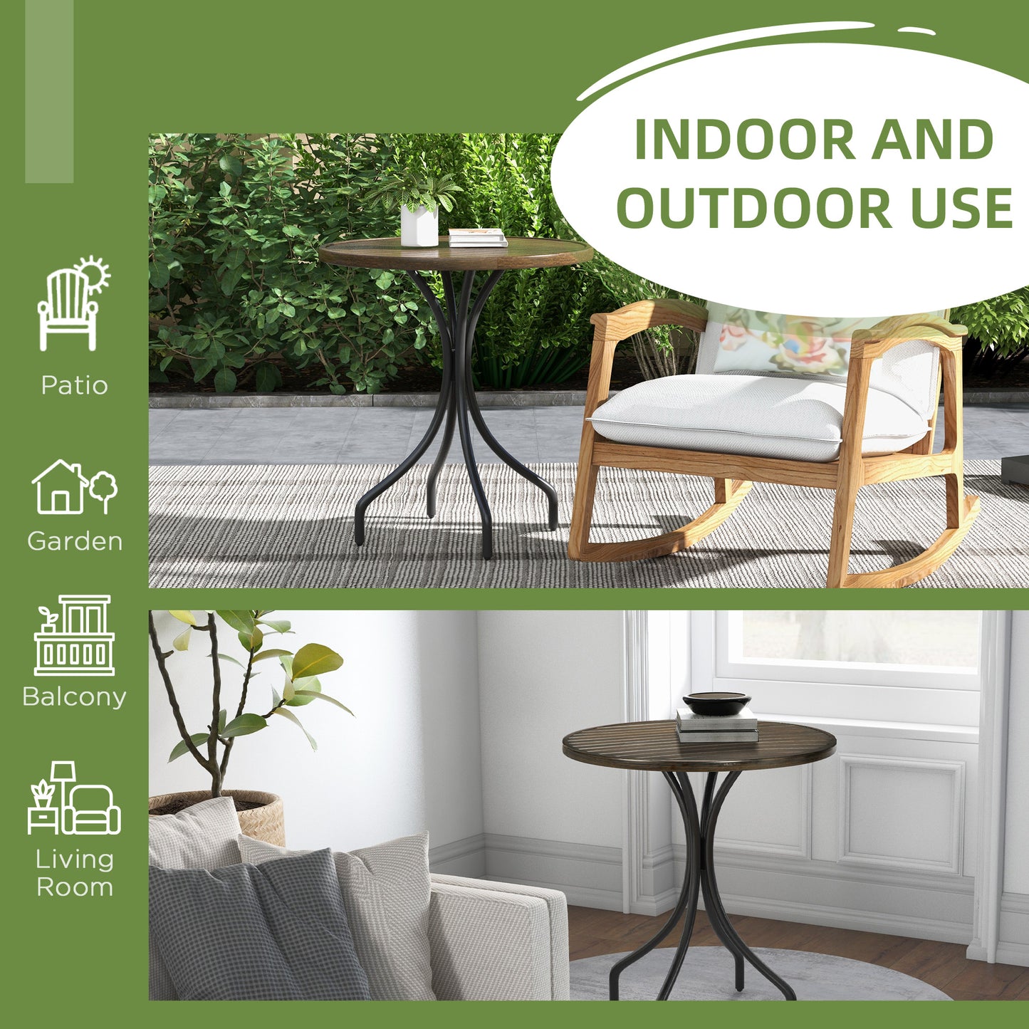 Φ66cm Galvanised Steel Garden Table