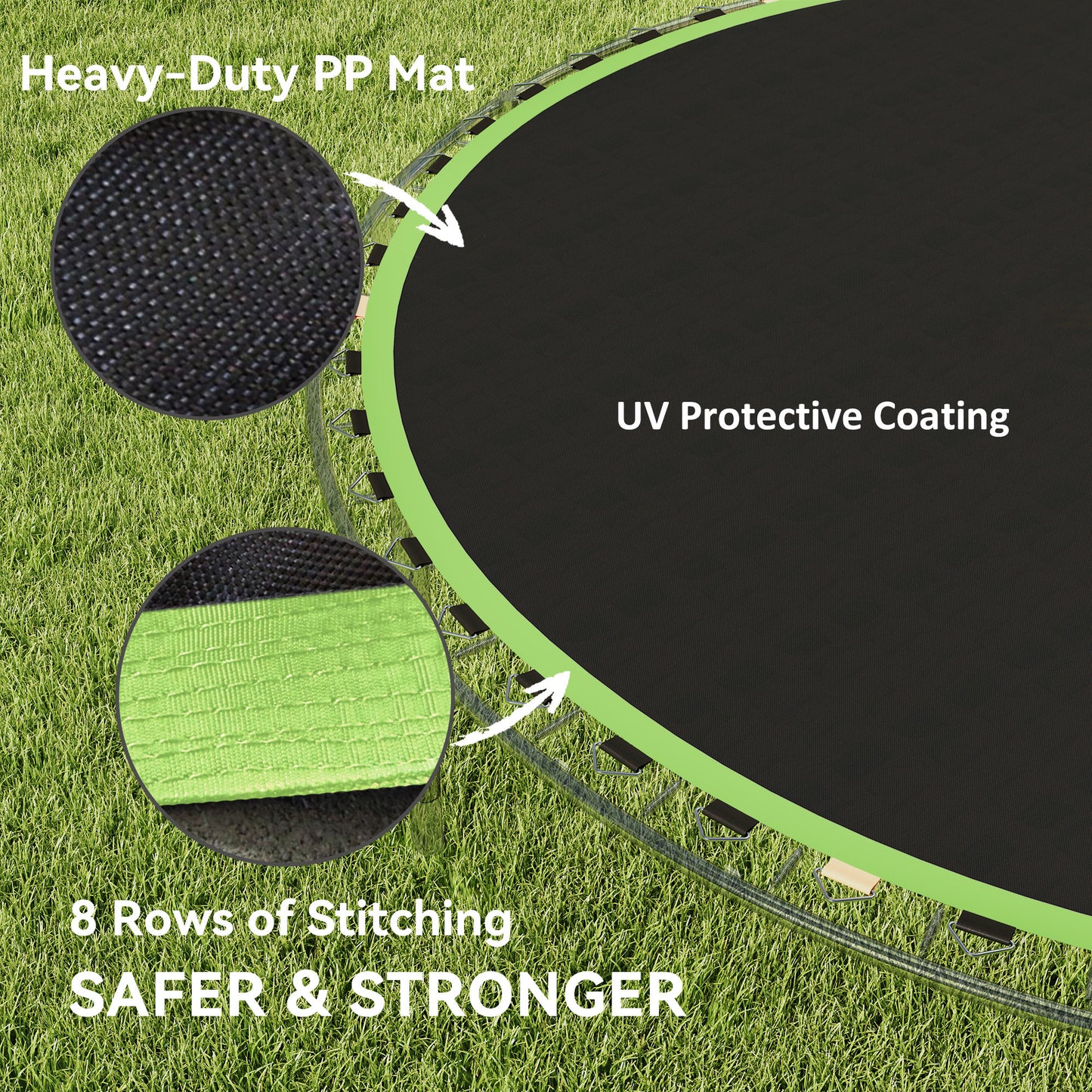 Trampoline Replacement Mat with Spring Pull Tool, 54 V-Hooks