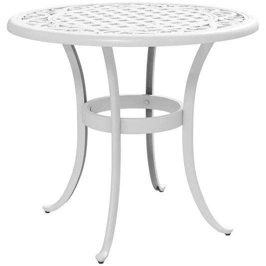 60 cm Round Garden Table, Cast Aluminium Outdoor Patio Table