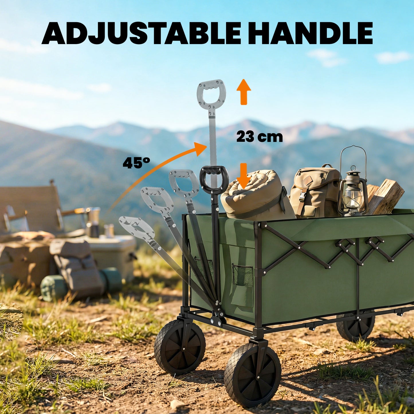 95L Foldable Festival Trolley on Wheels
