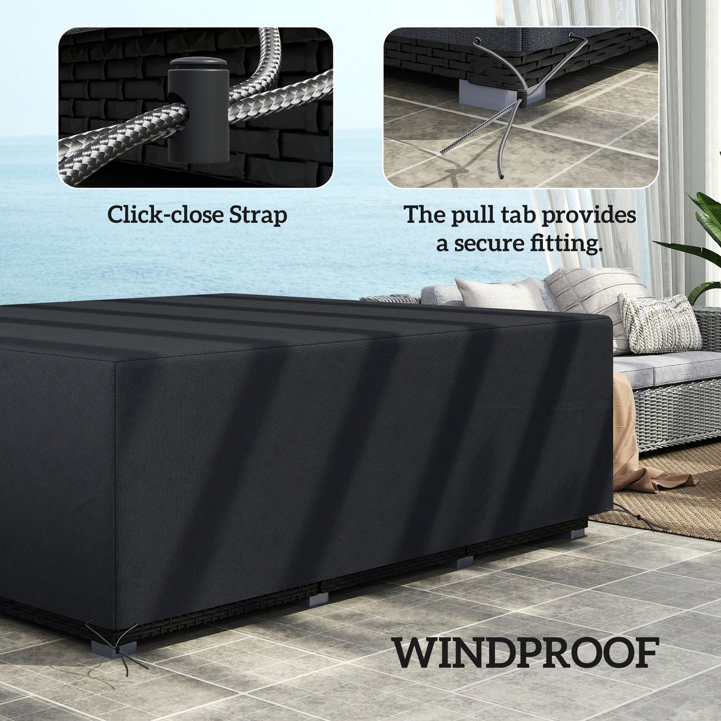 600D Oxford Outdoor Garden Furniture Sofa Set Cover (1)