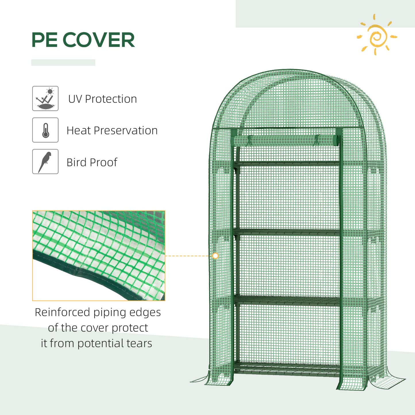 4 Tier Mini Greenhouse for Outdoor