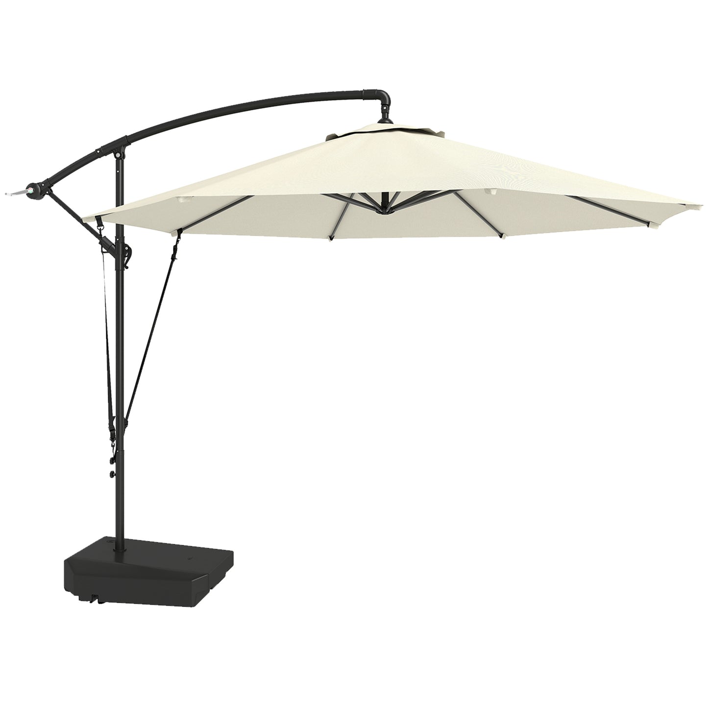 3(m) Garden Cantilever Parasol with Fillable Base up to 90kg