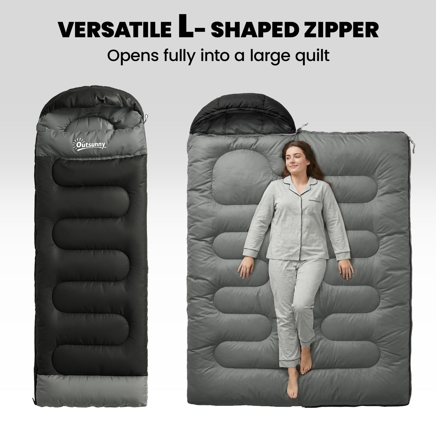 Sleeping Bag for Adults, Lightweight & Compact Sleeping Bag, 3 Seasons