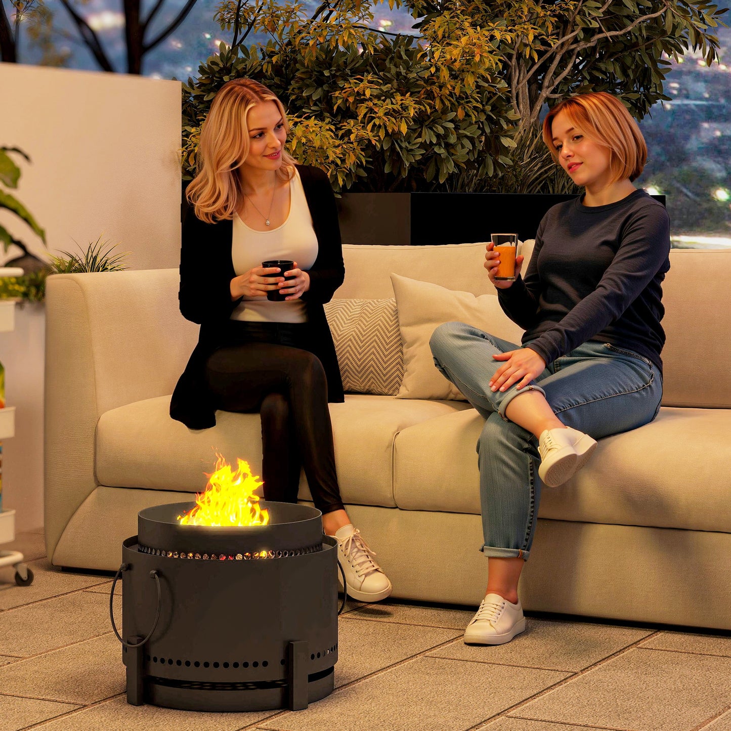 Smokeless Fire Pit with Ash Catcher