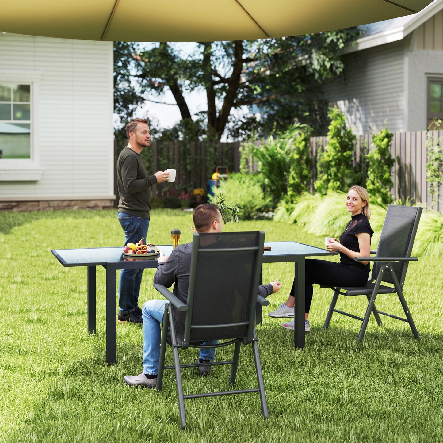 Set of 2 Folding Garden Chairs